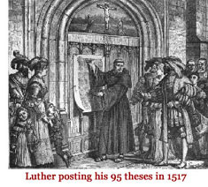 Luther Posting 95 Thesis in 1517